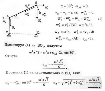 Ускорение стержня