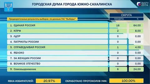 Результаты выборов городская дума