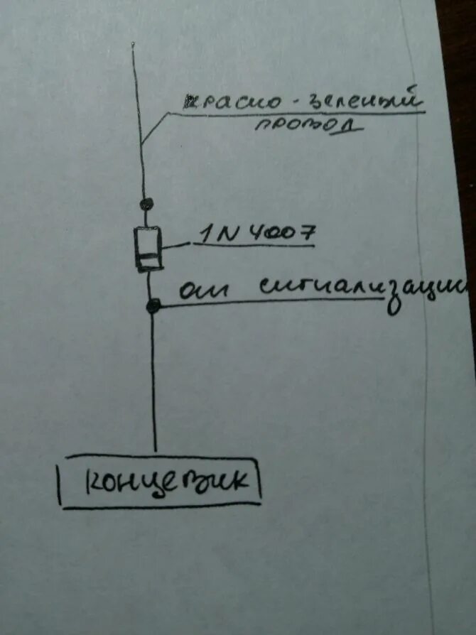 Подключение через диод. Диод на концевик двери сигнализация. Диодная развязка для сигнализации дверей на ВАЗ 2110. Схема концевиков дверей Гранта.