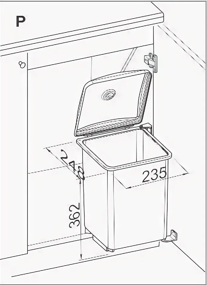 Мусорное ведро Quadra PB-9101400.