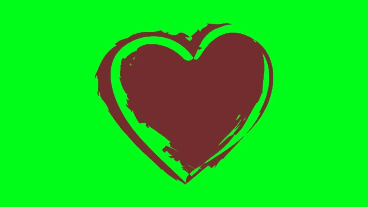 Сердца на зеленом фоне hearts Футажи для видео Хромакей green screen ФутаЖОР - Y
