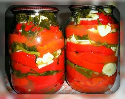 Перец болгарский маринованный с чесноком