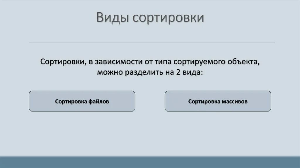 Какие типы сортировки существуют. Какие типы сортировки существуют