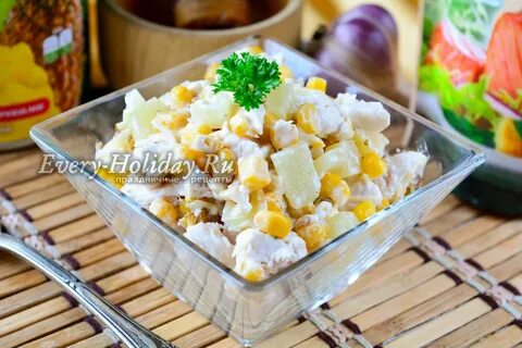 Курица ананасы чеснок