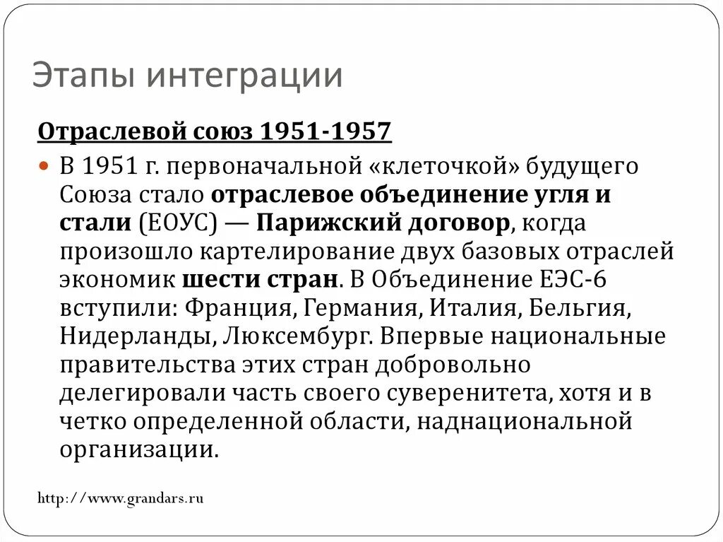 Отраслевая интеграция. Вступление великобритании в еэс. План шумана. Отраслевой союз. Р интеграция.