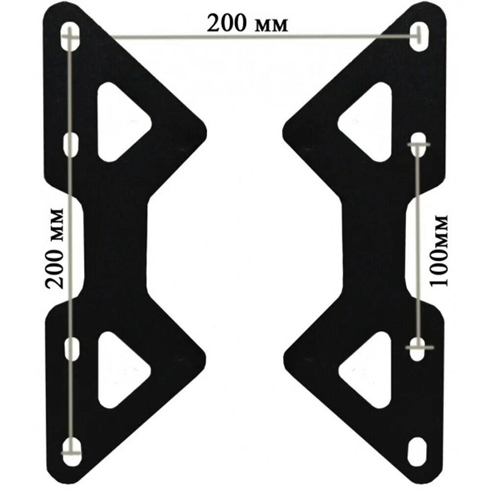 Адаптер VESA 100x100 на 200x200. VESA 200x100 кронштейн для телевизора. Пластина адаптер ТВ VESA 100 200. Кронштейн VESA 100 X 100 для ASUS pg259qn.