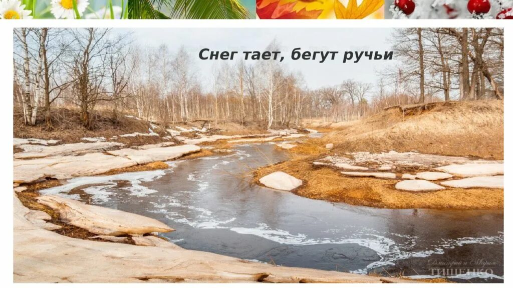 Ручей весело бежал. Тает снег бегут ручьи. Весной тает снег и бегут ручьи. Тает снег бегут ручьи на дорогах лужи.