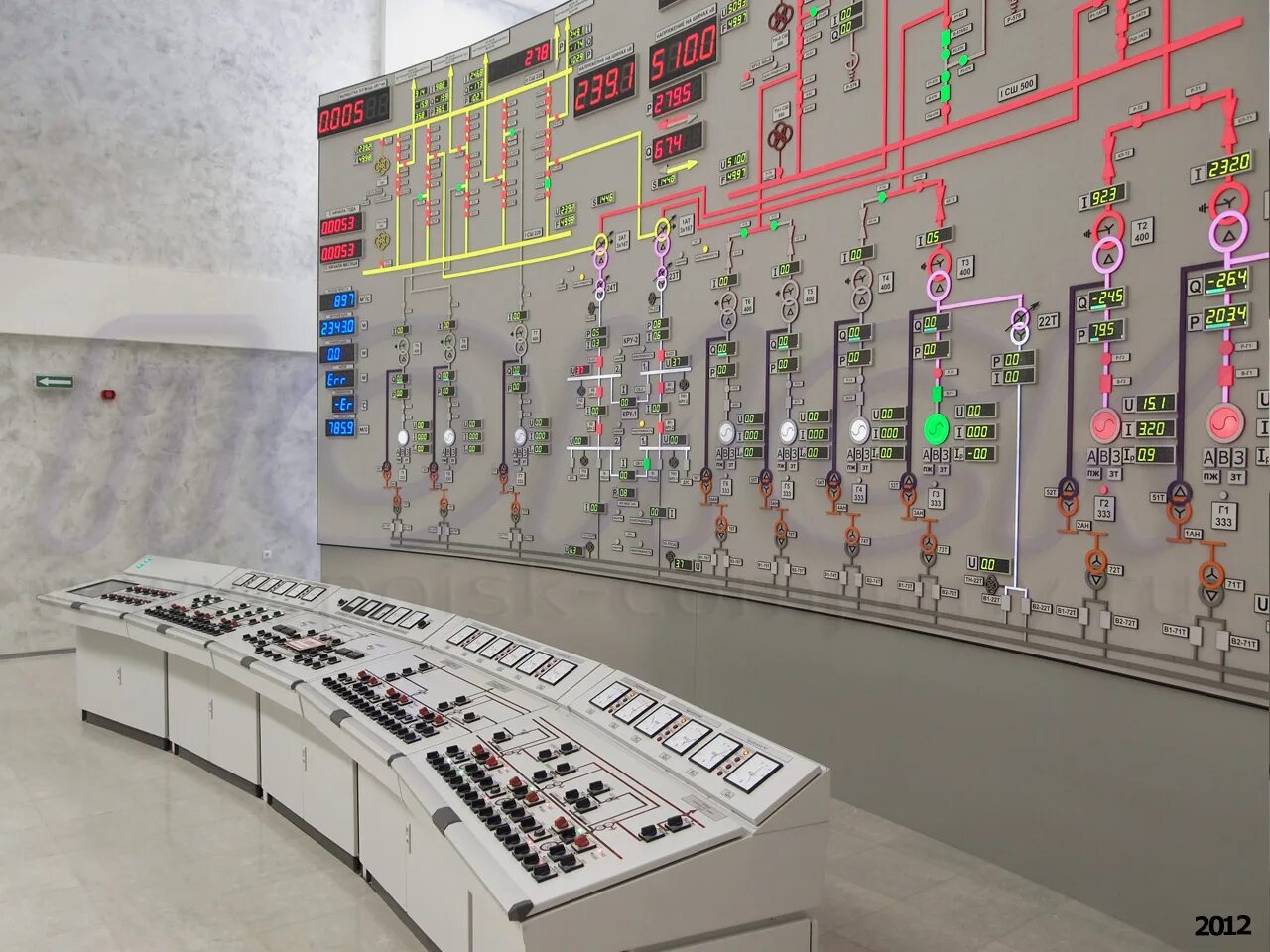 Современная автоматика. Щит управления БОГЭС. Щит управления ПС 110 кв. Щит управления подстанции 110 кв. Главный щит управления Богучанской ГЭС.