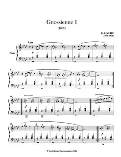 Gnossienne no 1 ноты для фортепиано