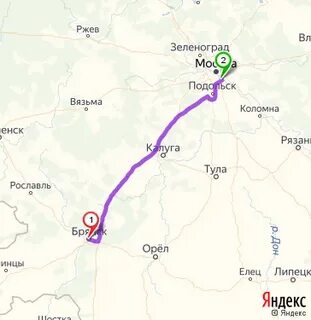 Брянск питер расстояние