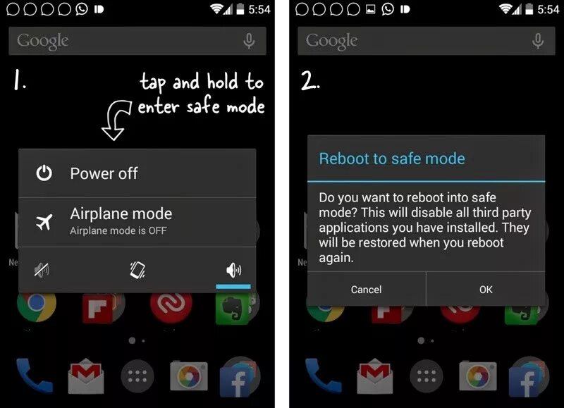 Safe off. Безопасный режим андроид. Ребут андроид. Reboot на телефоне. Safe Mode.