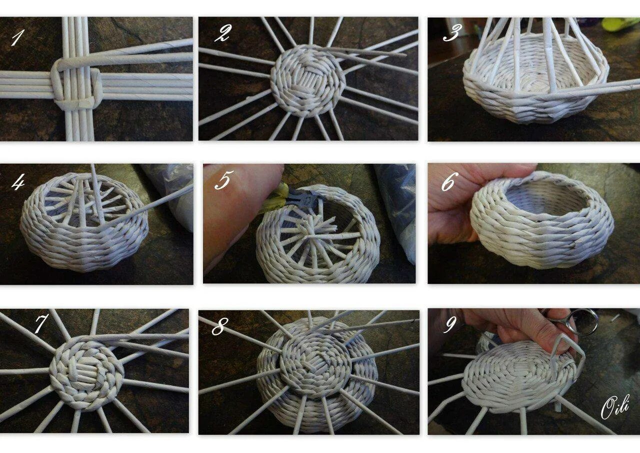 МК плетения корзинки из газетных трубочек. Плетение из бумажной лозы для начинающих пошагово. Плетение донышка из газетных трубочек мастер класс для начинающих. Корзины из бумажной лозы. Корзинки из трубочек для начинающих
