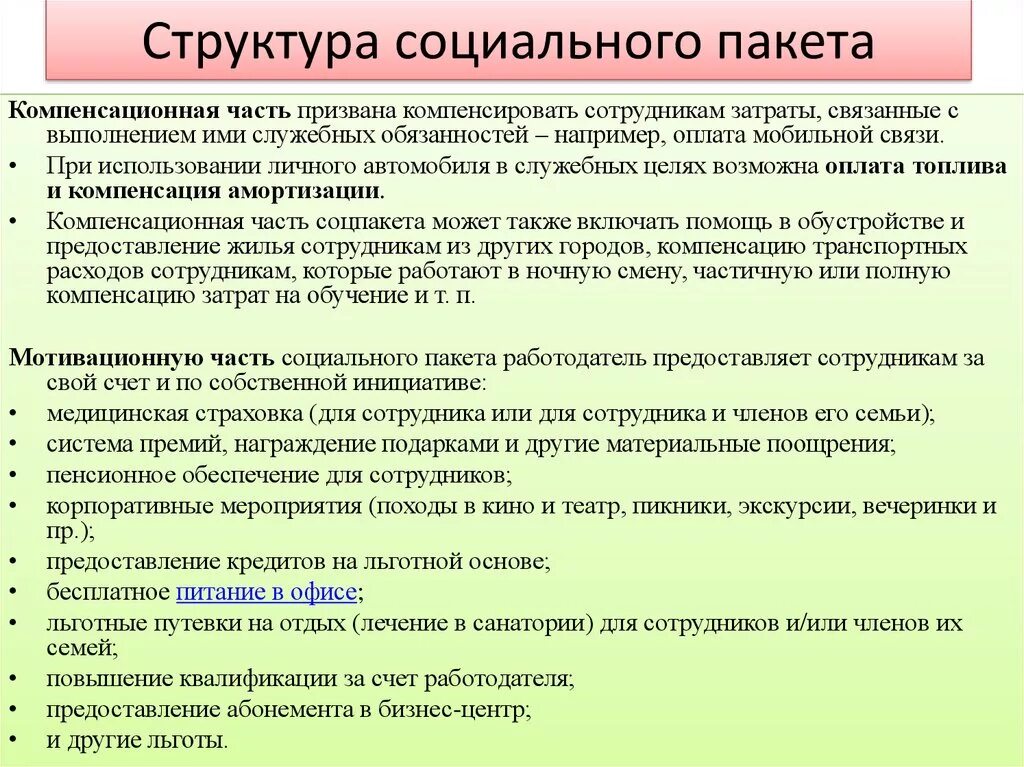 Льготы для сво 2024 год. Понятие социального пакета. Структура социального пакета. Социальный пакет в организации. Соцпакет организации пример.