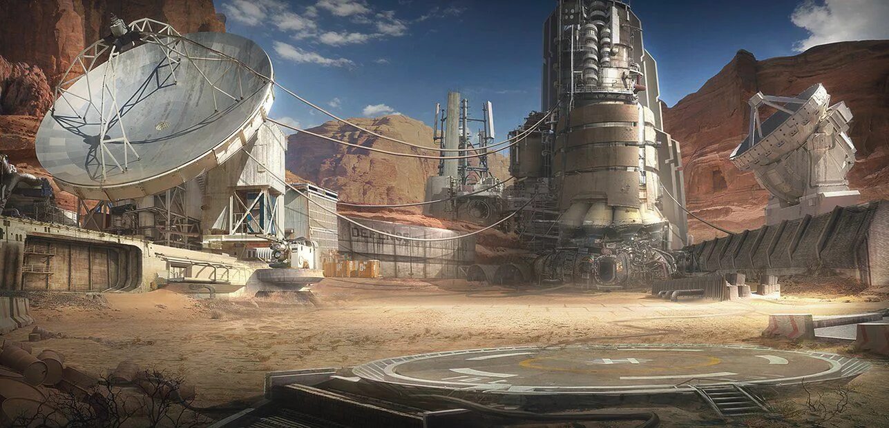 Base concept. Военная база sci fi пустыня. космическая база sci fi концепт. military base concept art космос. фантастический город.