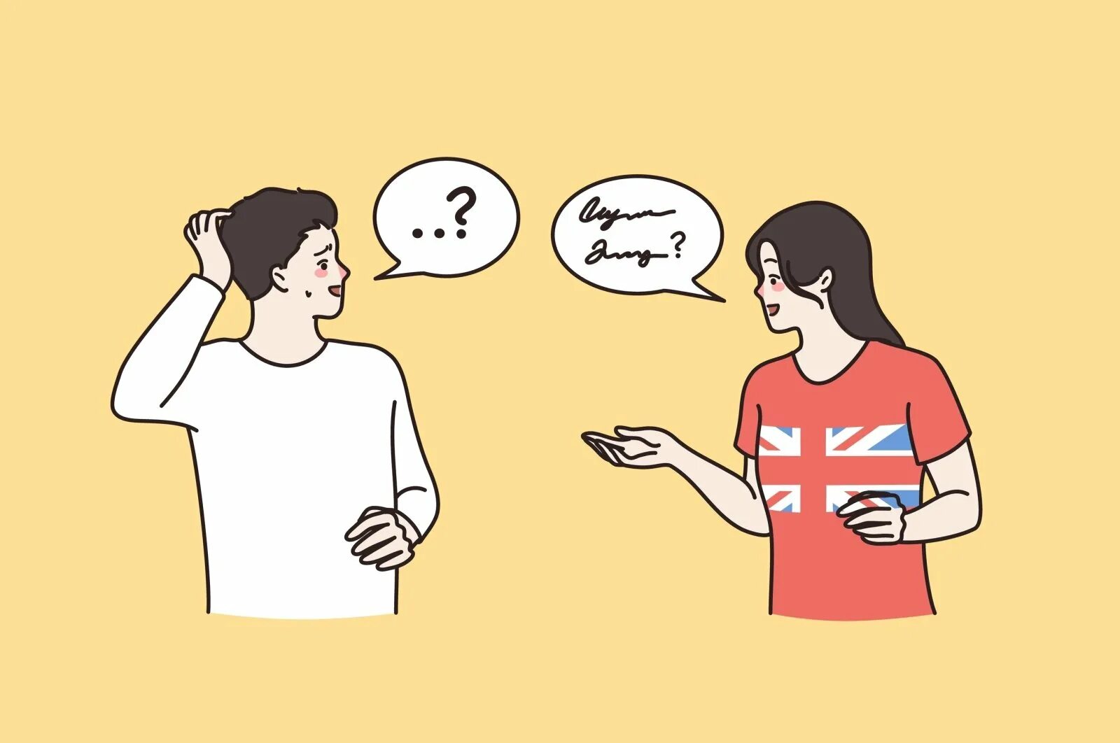 Люди разговаривают на разных языках. The misunderstanding. Языковой барьер иллюстрация. Изображение группы людей, разговаривающих на разных языках.