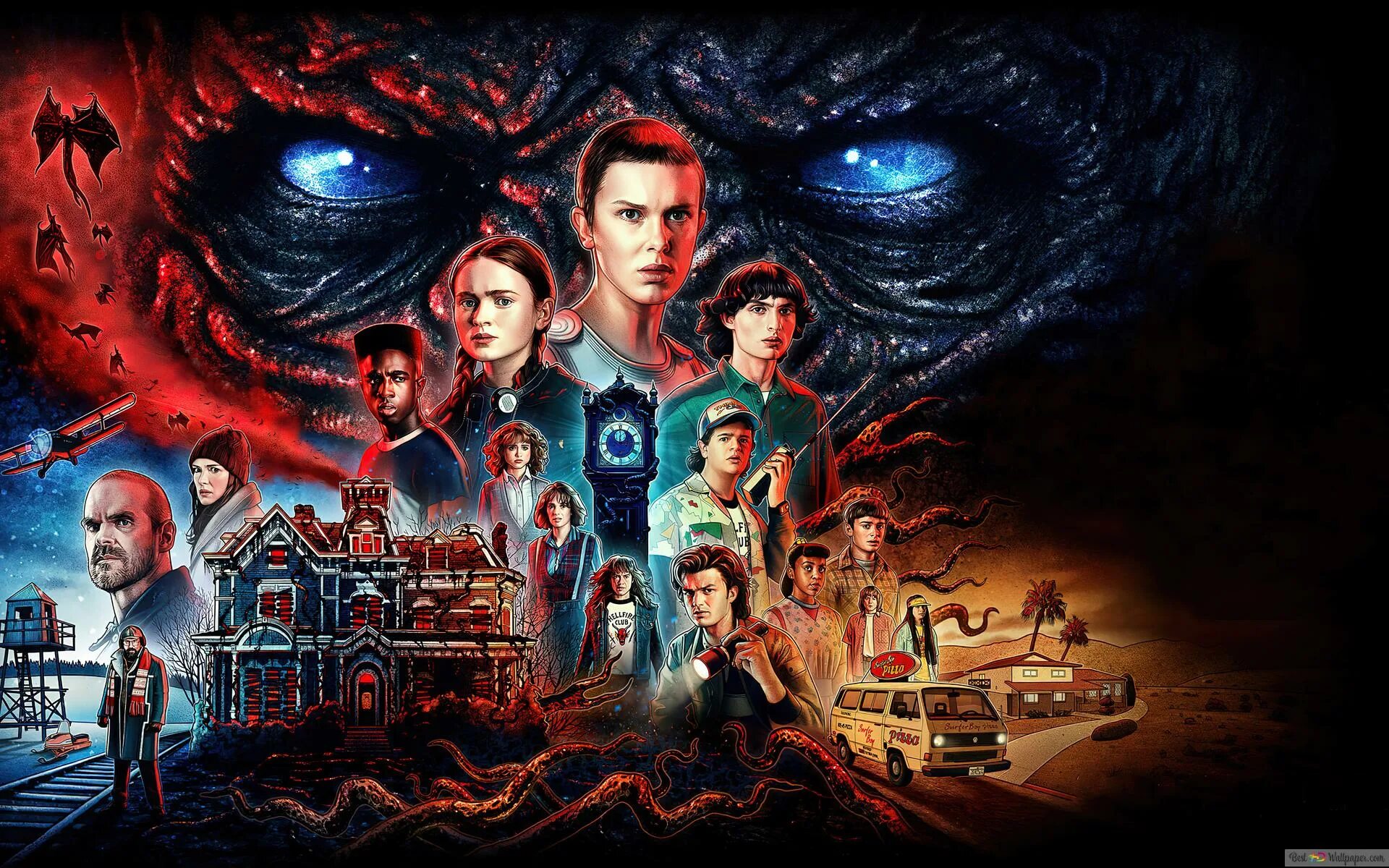 Очень странные дела четвертый. Очень странные дела 4 сезон обложка. очень странные дела 5 сезон постер. очень странные дела постер. очень странные дела 4 сезон постер.