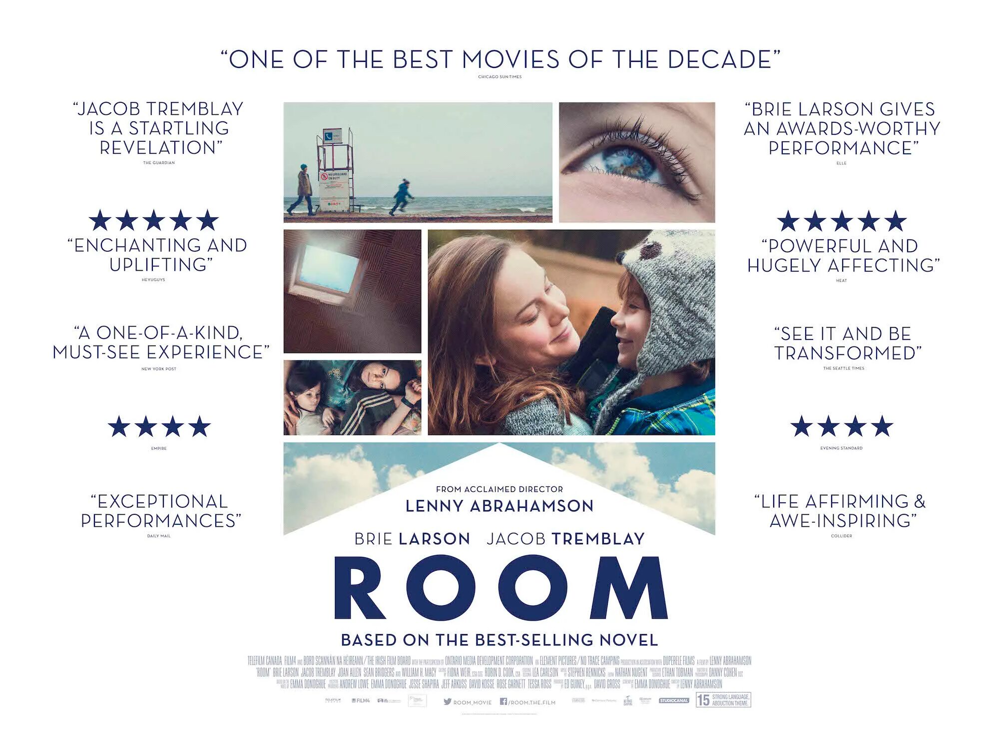 The room poster. Бри Ларсон Room 2015. Комната / Room (2015).