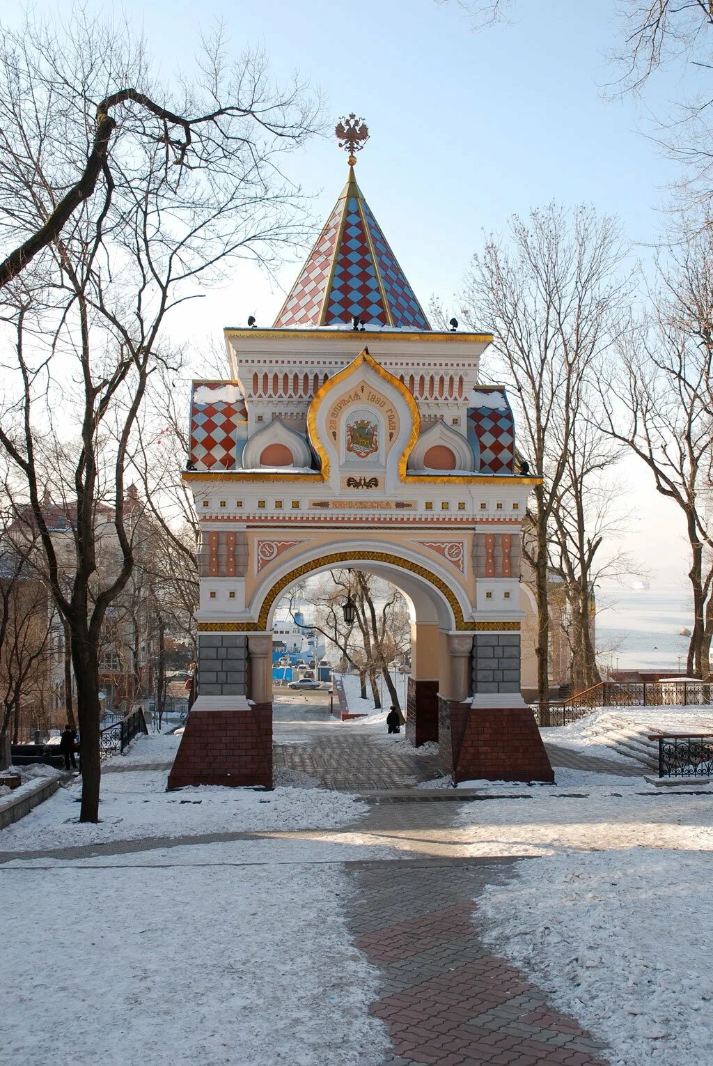 Николаевские триумфальные ворота. Триумфальная арка цесаревича николая во владивостоке. Арка цесаревича во владивостоке. Арка цесаревича во владивостоке. Арка цесаревича во владивостоке.