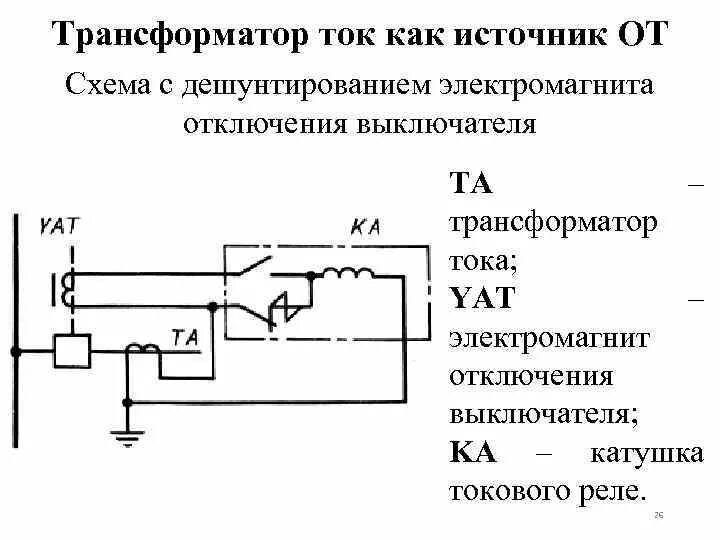 Трансформатор напряжения отключение