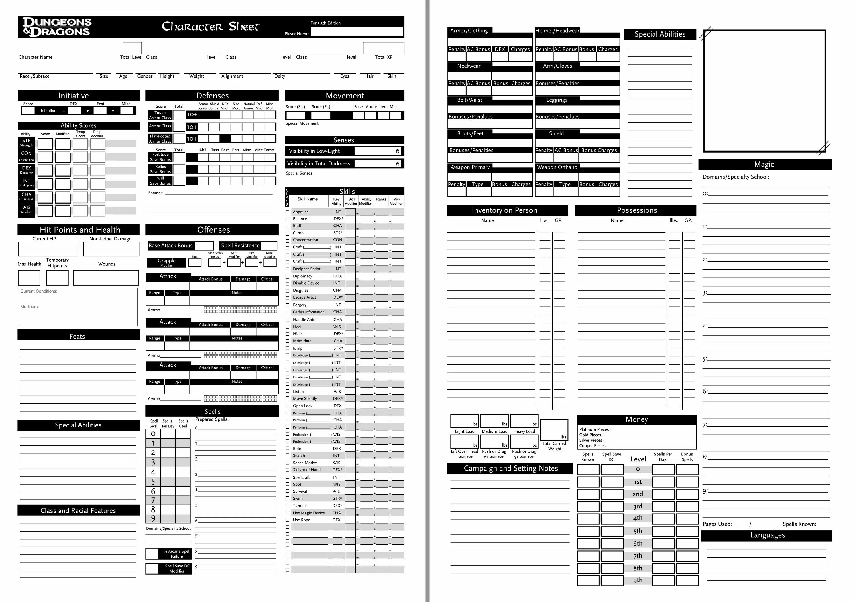 Лист персонажа днд 5 печать. Лист персонажа ДНД 5. Лист персонажа ДНД 3. Карточка игрока ДНД 3.5. Лист персонажа ДНД 3.5.