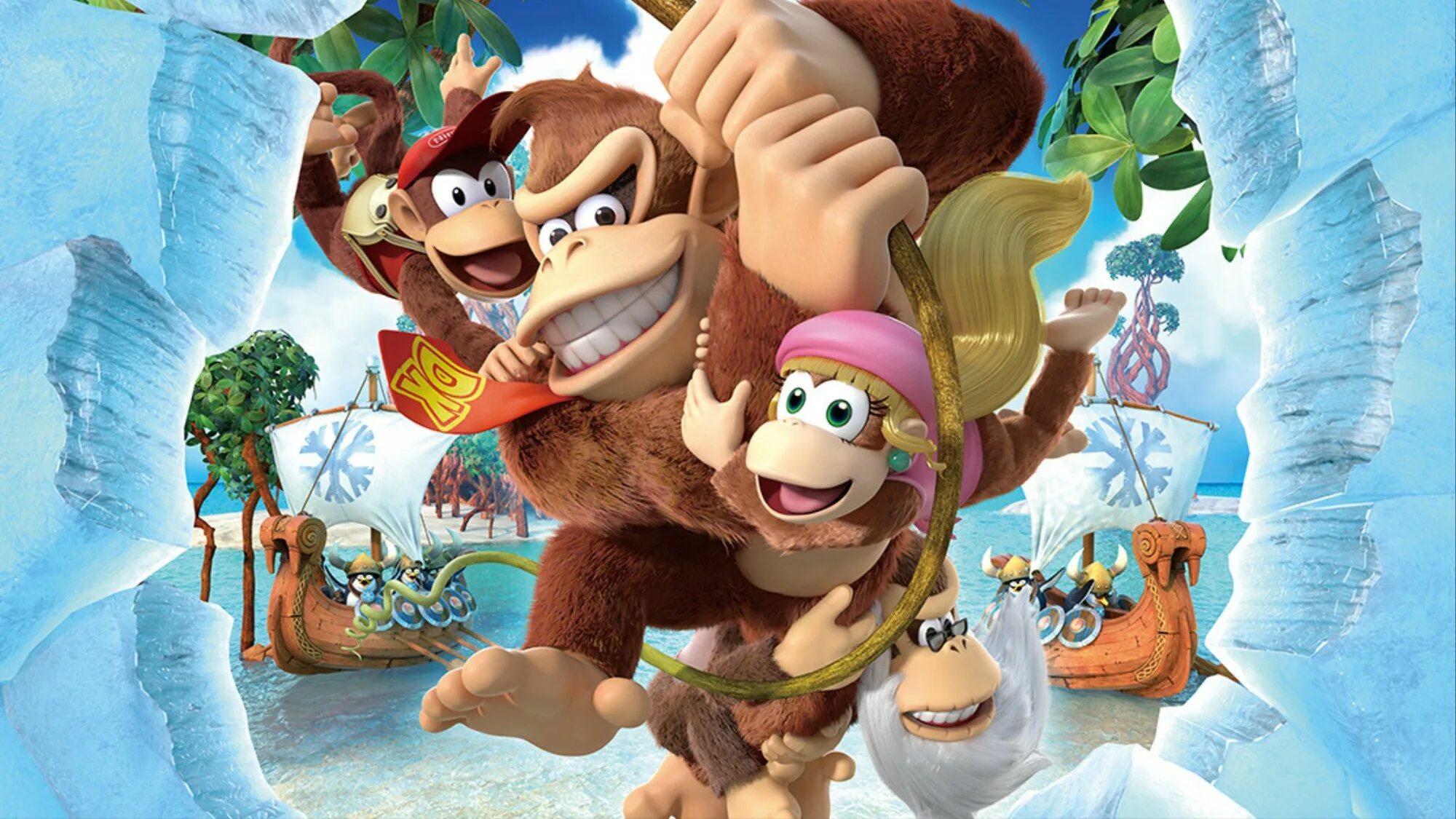 Donkey kong country tropical. Донкей Конг. Donkey Kong Tropical Freeze Switch. Нинтендо Донкей Конг. Donkey Kong Country Tropical Freeze [NSP].