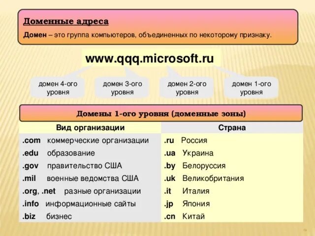 Домен информатика. Домен информатика