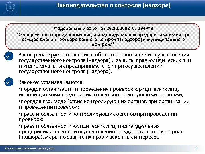 Общественная организация защита и контроль. Федеральный закон 294-ФЗ. Виды контроля и надзора.