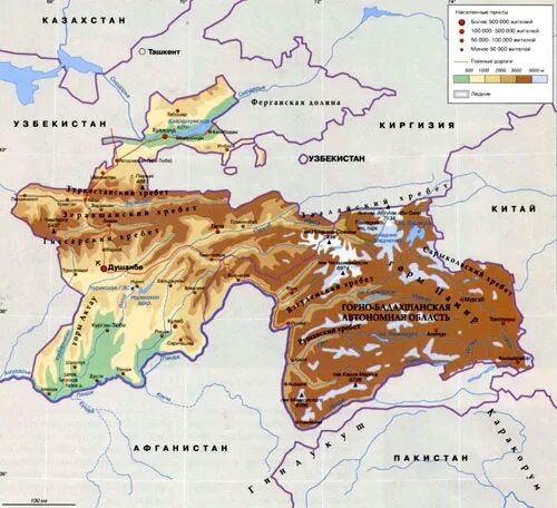 Таджикистан карта географическая. Географическая карта Республики Таджикистан. Физическая карта Таджикистана. Территория Таджикистана на карте.