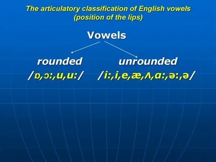 Classification of english vowels