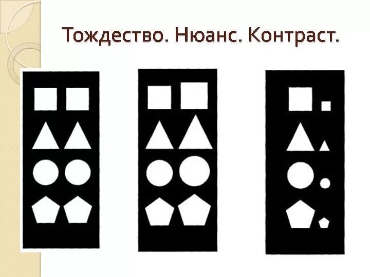 Нюанс в композиции. Контраст и нюанс в композиции. Тождество в композиции. Контраст нюанс тождество. Нюанс видео