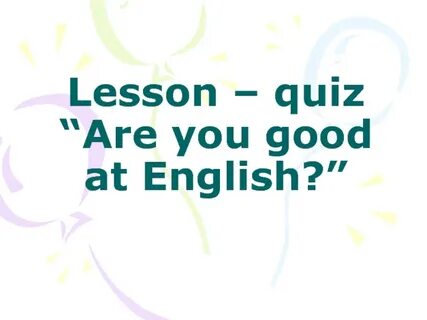 I am at my english lesson