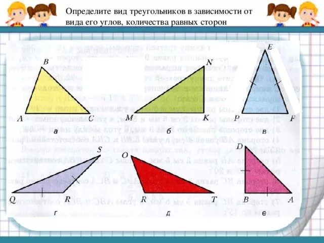 Определи вид треугольника. Виды треугольников. Виды треугольников по сторонам. Как определить вид треугольника.