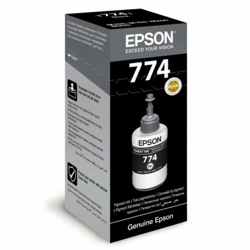 Черные чернила для картриджей. Epson c13t77414a. Чернила для Epson m200. Чернила Epson t7741 c13t77414a. Чернила Epson 774.