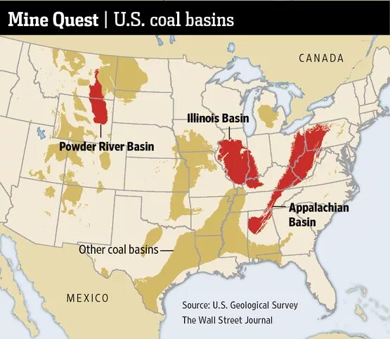 крупнейшие угольные бассейны сша. угольные бассейны сша на карте. аппалачский угольный бассейн в сша. иллинойский угольный бассейн на карте. бассейны каменного угля в россии.