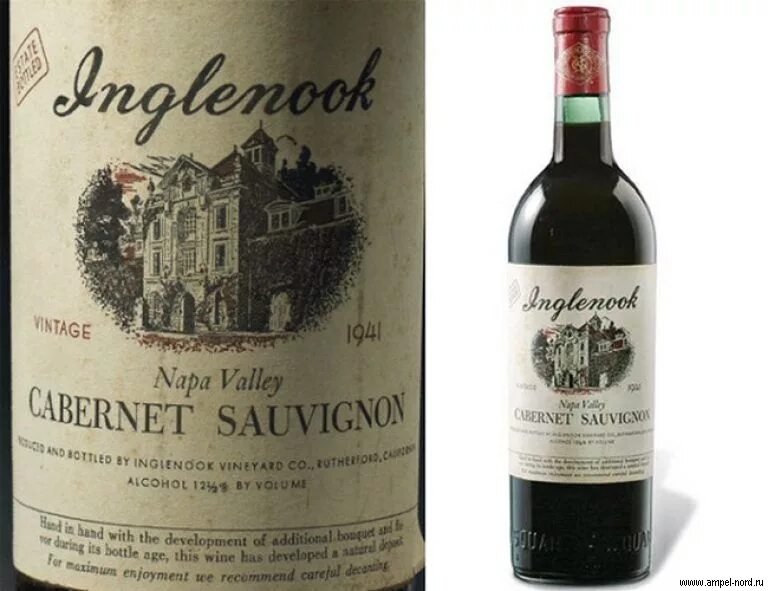 Вино старая дорога. Inglenook Cabernet Sauvignon Napa Valley 1941 года. Вино Каберне Совиньон самое дорогое. Napa Valley вино. Французское вино Каберне Совиньон.