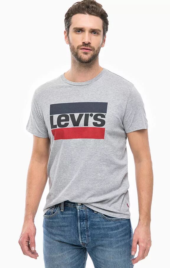 Футболка левайс мужская серая. Футболка мужская серая Levi's Strauss. Майка Levis мужские. Levis мужская серая футболка.