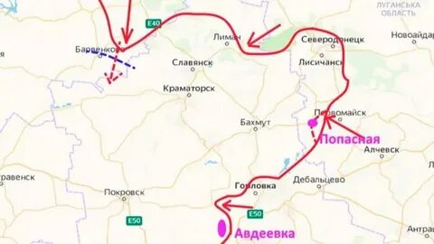 Донецке направление карта