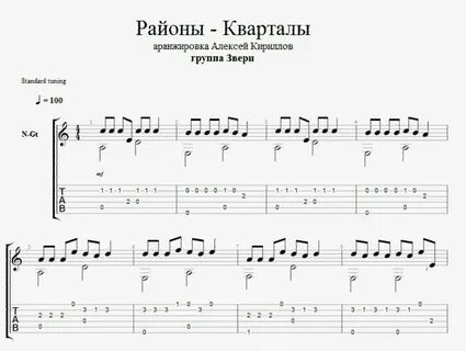 Звери районы аккорды на гитаре