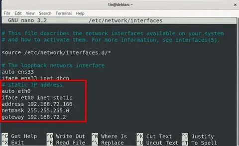 Debian interfaces