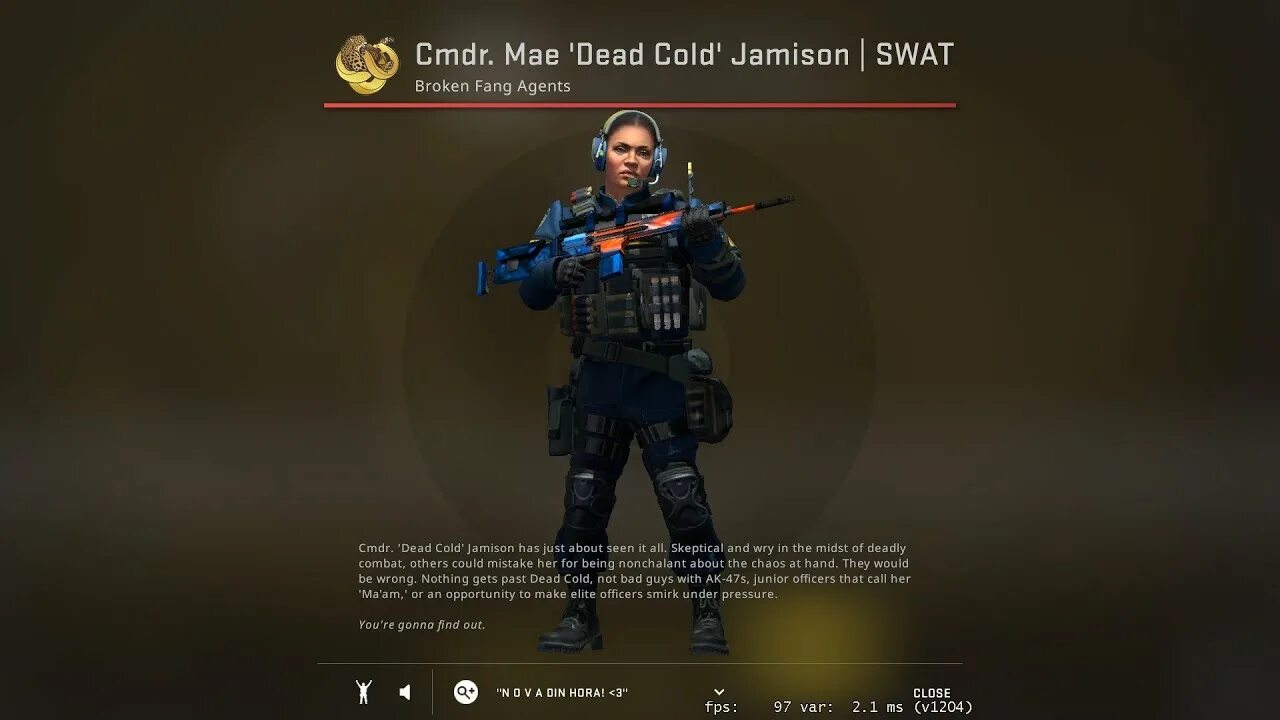 Dead cold. Агент Мэй КС го. CMDR. Mae 'Dead Cold' Jamison. CMDR. Mae 'Dead Cold' Jamison | SWAT. Командир Мэй КС го.