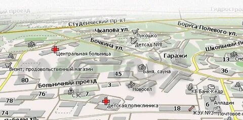 Карта города бородино