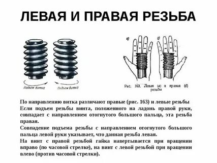 Правая и левая резьба одновременно
