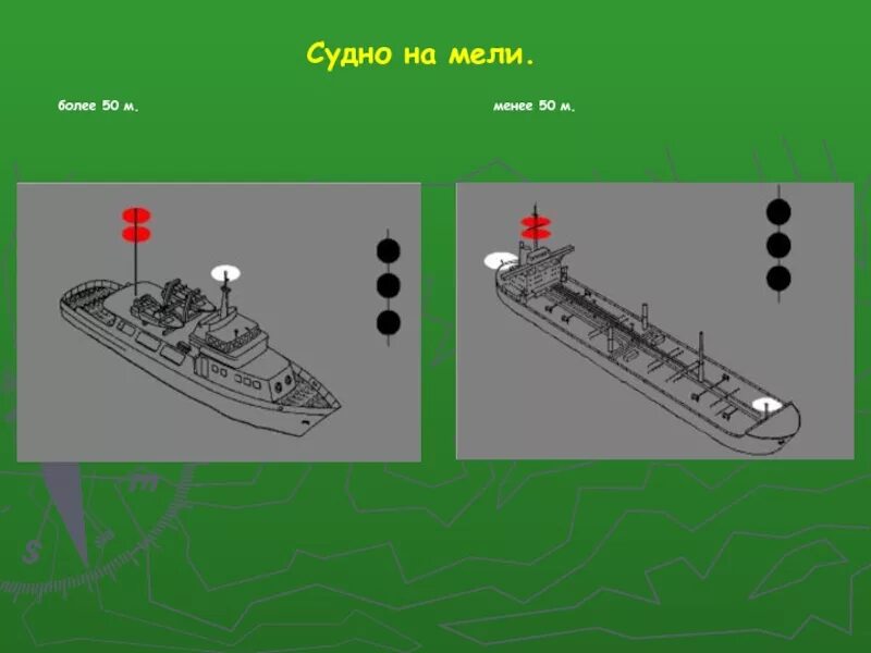 Какое судно несет огни. Мппсс-72 судно на мели. огни судна стоящего на мели.