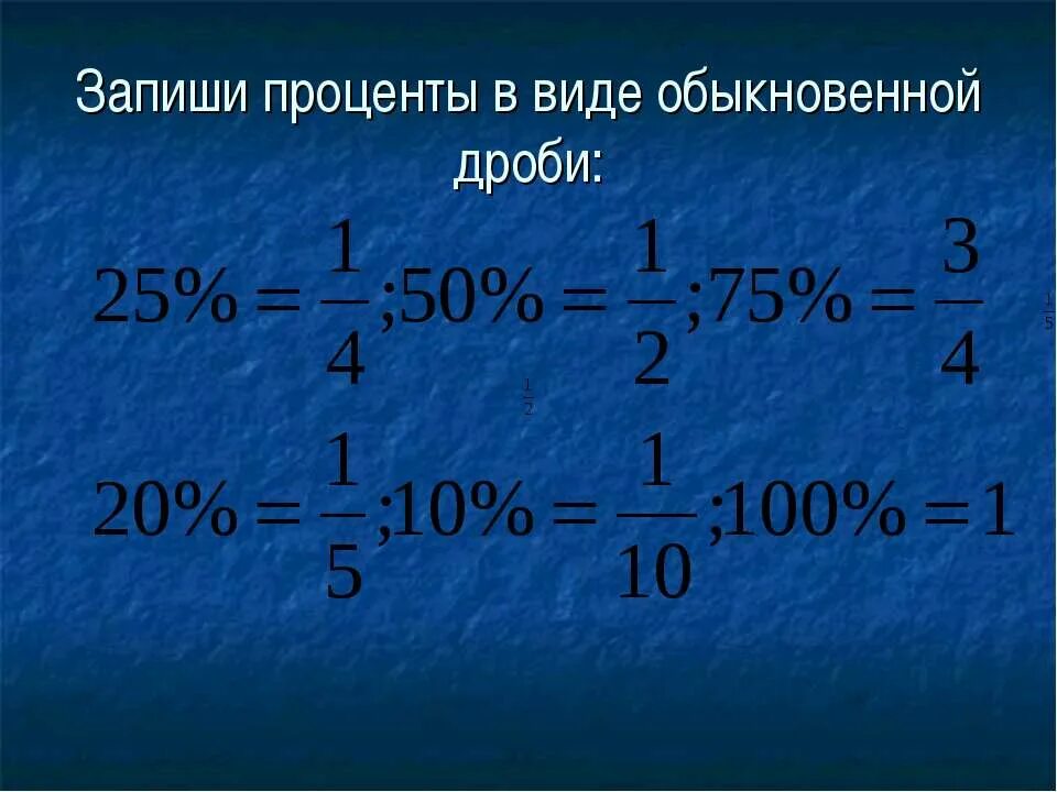 2 процента обыкновенными дробями