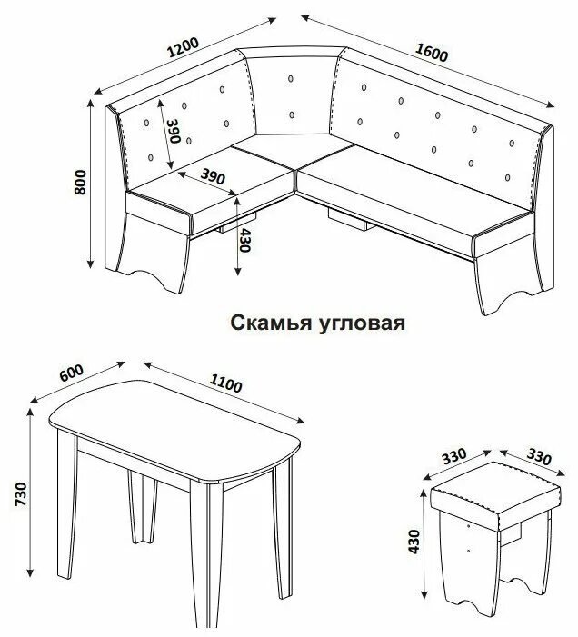 Сборка кухонного уголка инструкция