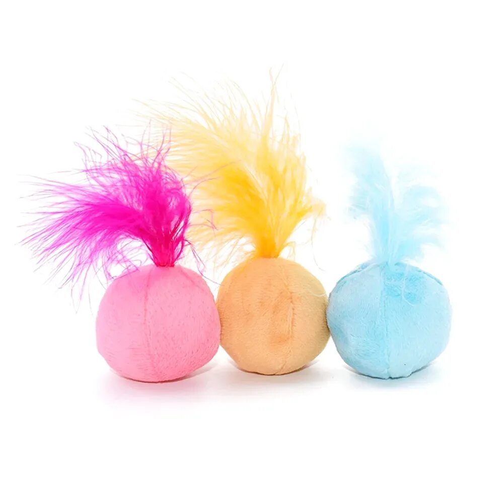 Игрушки для кошек с перьями. Мячики для кошек мягкие. Мяч с перьями. Игрушки для кошек с пером шарик. Игрушка для кота шарик с перьями.