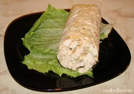 Домашний рулет из курицы с желатином