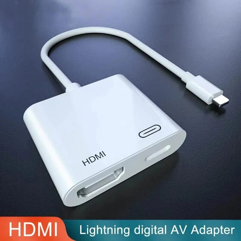 Цифровой av. Адаптер Lightning Digital av. Адаптер Digital av Adapter Lightning-HDMI, цвет белый. Lightning to HDMI Adapter оригинал.