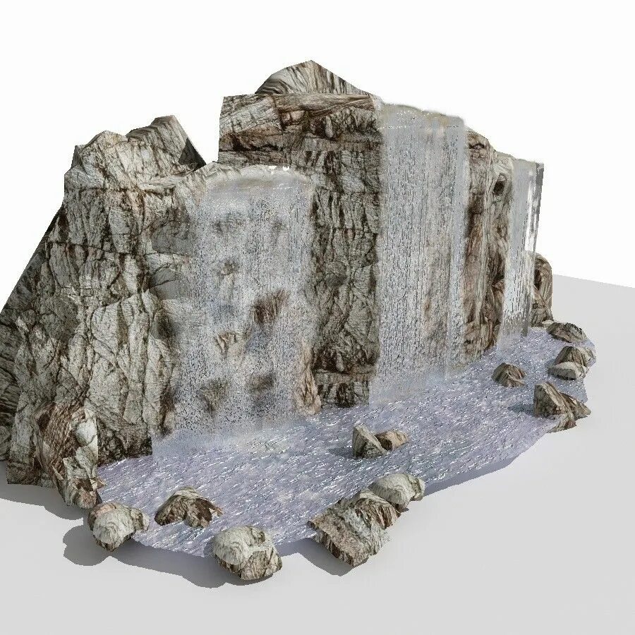 3d stone. Водопад 3d model. Водопад 3ds Max. Скалы 3д. Камень 3д скала.