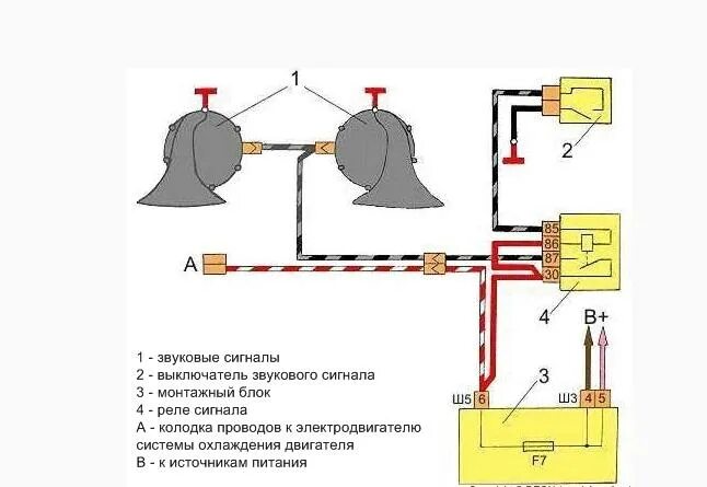 Сигнализация не подает звуковой сигнал. Схема подключения звукового сигнала 2110. провод звукового сигнала на ваз 2115. схема звукового сигнала ваз 2110. схема звукового сигнала 2110.